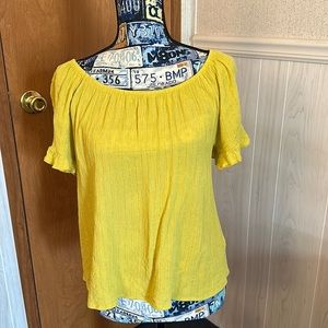 W5 Women's Off Shoulder Ruffle Top Blouse Size L